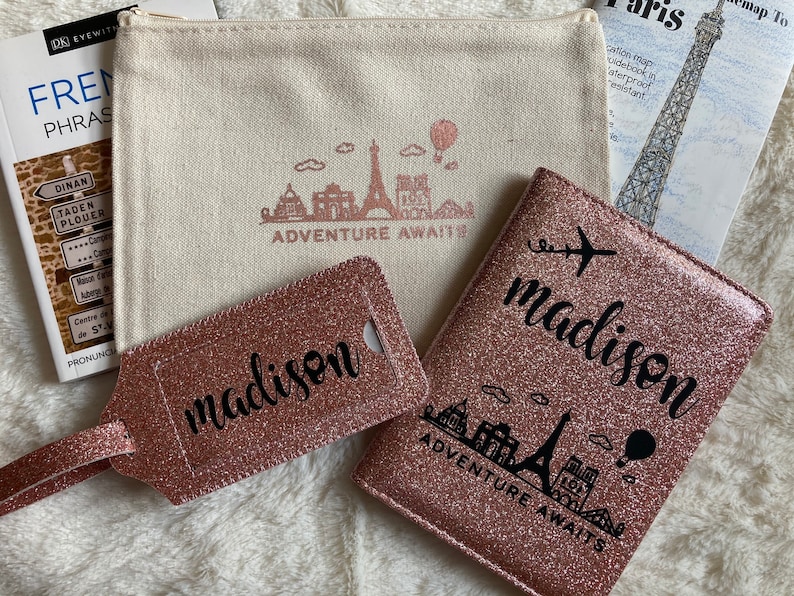Glitter Passport and Luggage Tag Set New York Passport Set Etsy