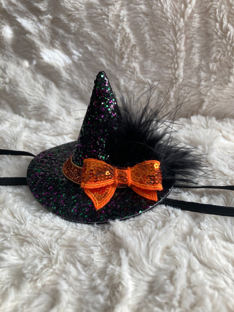 Petite Orange Witch Hat Headband Halloween Headband Witches Etsy