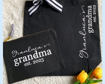 New Grandma Tote Bag, New Grandmother Gift Set, Mom Gift Set, Personalized Bag, Personalized Tote, Tote, Tote Bag, Gift, Bag