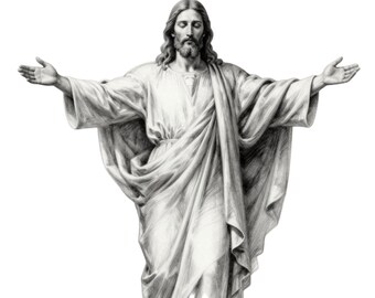 Jesus Christus druckbare Wandkunst, christliche Wanddekoration, Jesus Skizze Druck, religiöse Wandkunst, Bibel Kunstdruck, schwarz weiß Zeichnung, Sofort