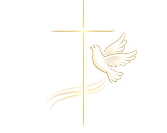 Cruz cristiana con paloma SVG, Cruz del Espíritu Santo PNG, Diseño de fe pacífica, Imágenes prediseñadas religiosas, Cruz minimalista con paloma, Imprimible para iglesias