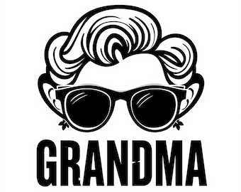SVG divertido para abuela, PNG genial para abuela, diseño de camiseta para abuela, archivo de corte para Cricut, regalo para abuela, regalo divertido para el Día de la Madre