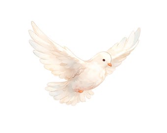 Paloma pastel PNG, ilustración de paloma cristiana, imágenes prediseñadas del Espíritu Santo, arte de paloma en acuarela, bautismo PNG, paloma de la paz con fondo transparente