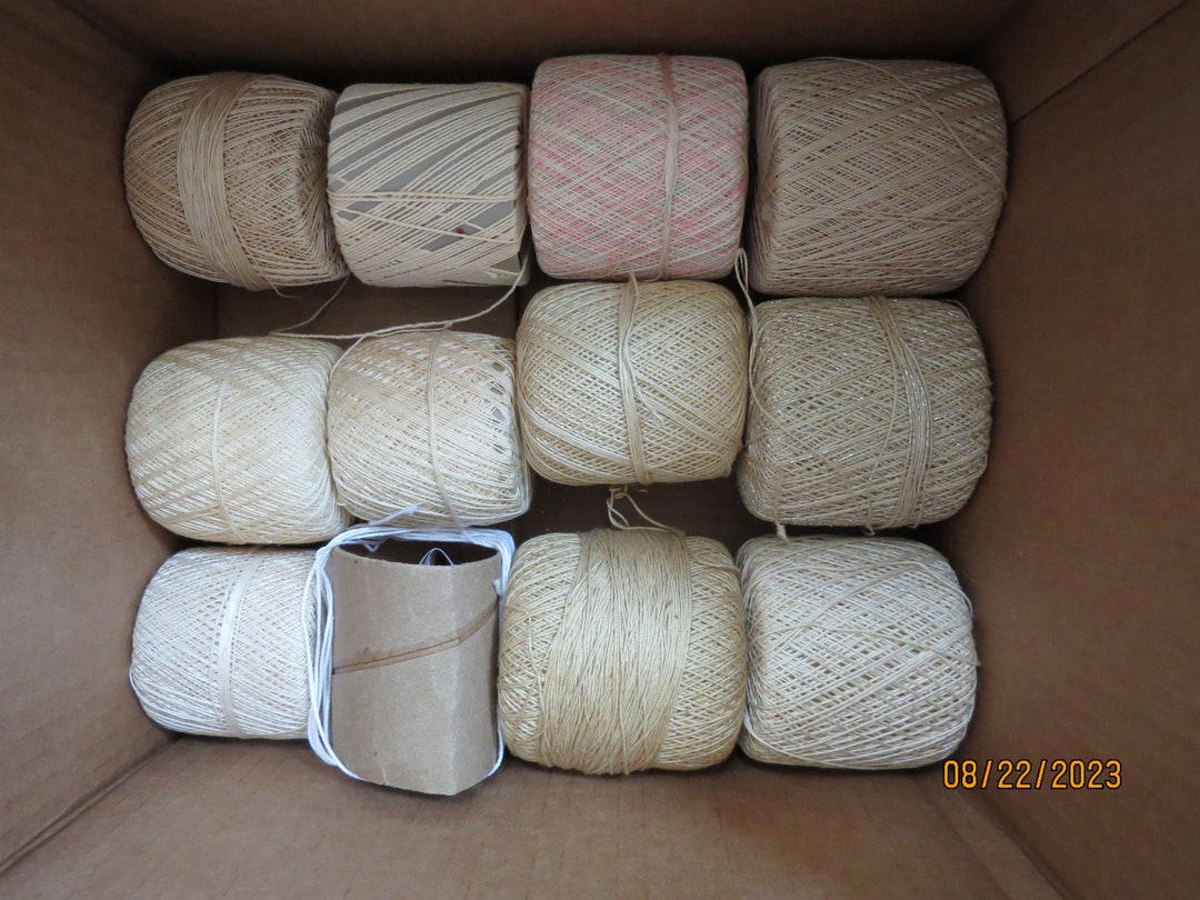 Various Crochet Tatting Threadsmainly Neutral Colors Etsy
