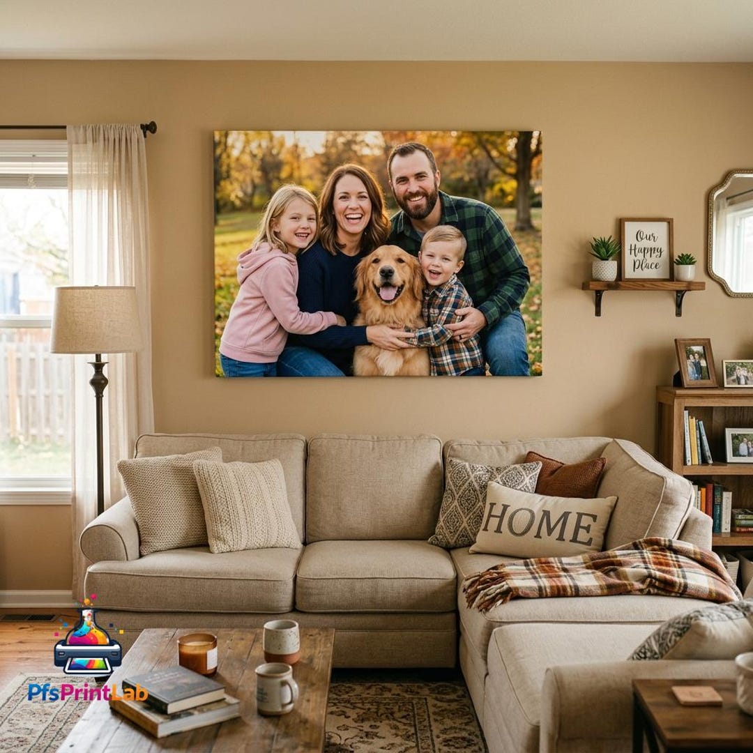 Custom Family Photo Canvas Print | Personalized Family Wall Art - Etsy