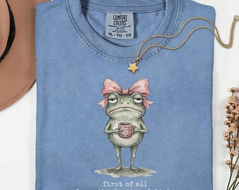 Comfort Colors Funny Grumpy Frog Jesus Thinks Im A Delight Shirt Christian Humor Tee