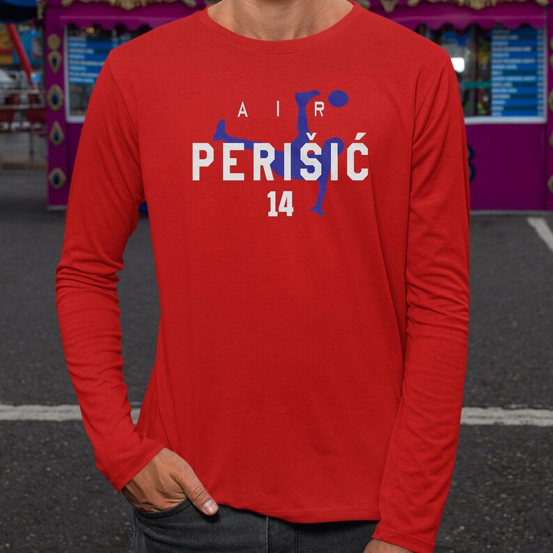 Air Perišić #14 Animated Style Soccer Graphic Tee, 2026 World USA Tournament Inspired, Croatia Star Player Football Gift Unisex T-Shirt image 5