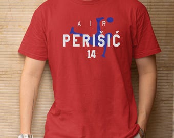 Air Perišić #14 Animated Style Soccer Graphic Tee, 2026 World USA Tournament Inspired, Croatia Star Player Football Gift Unisex T-Shirt
