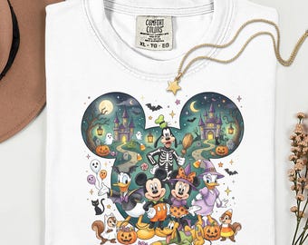 Disneyland Halloween Comfort Colors Shirt, Minnie Halloween Tee, Disney Trip Halloween Women Shirt, Gift for Halloween