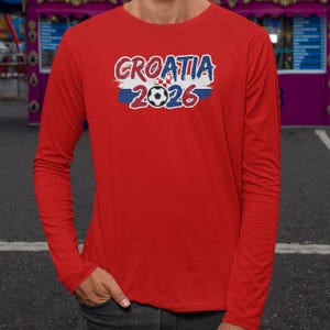 Croatia Flag Animated Tribute for Fans Graphic Tee, Soccer World Tournament Inspired Design, Football Supporters Sports Gift Unisex T-Shirt bild 7