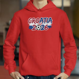 Croatia Flag Animated Tribute for Fans Graphic Tee, Soccer World Tournament Inspired Design, Football Supporters Sports Gift Unisex T-Shirt bild 11