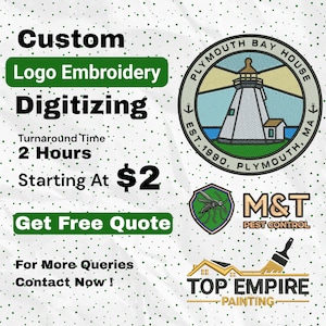 Custom Logo Embroidery Digitizing, Image to DST, Embroidery Digitizing Service, Custom Digitize, Convert Logo for Embroidery, Fast Delivery