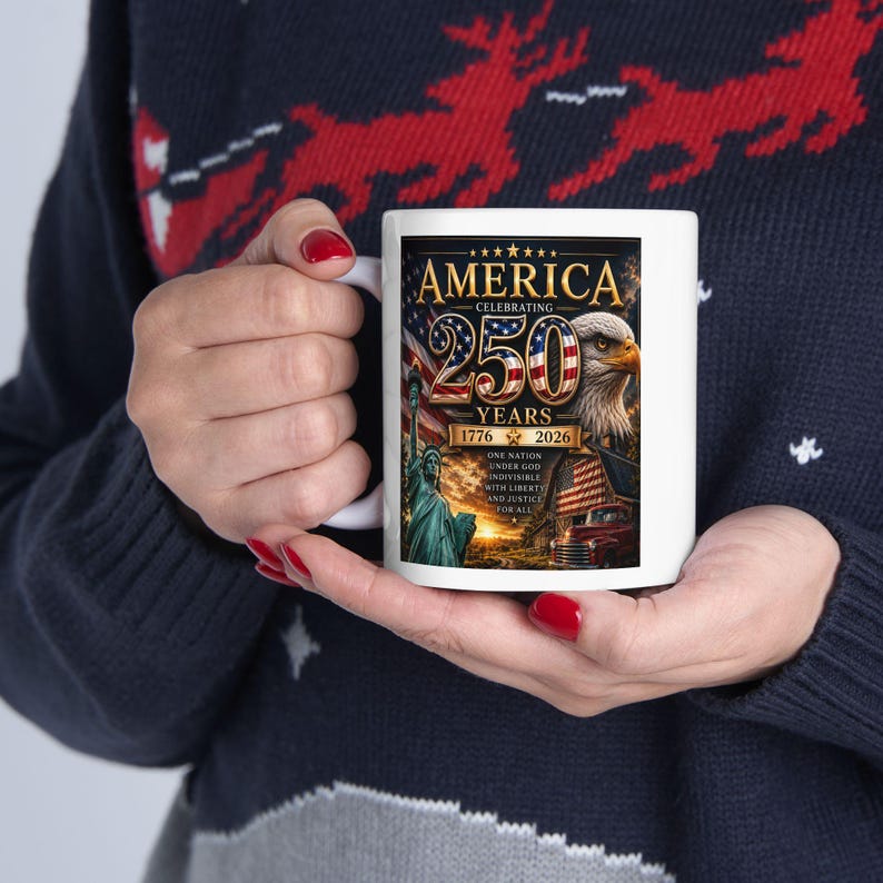 Taza con la bandera de la Estatua de la Libertad y el águila americana / Taza de café patriótica de EE. UU. imagen 10