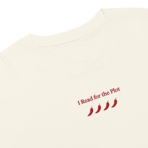I Read for the Plot Crop Top (Light Colors) | Spicy Booktok Shirt | Romantasy Reader Tee | Fantasy Book Lover Shirt
