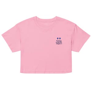 Romantasy Shirt, BookTok Shirt, Fantasy Reader Shirt – Crop Top Pink – Training to Survive Chapter 5 – BookTok Reader Gift