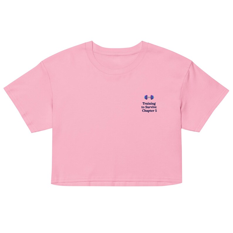 Romantasy Shirt, BookTok Shirt, Fantasy Reader Shirt – Crop Top Pink – Training to Survive Chapter 5 – BookTok Reader Gift