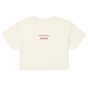 I Read for the Plot Crop Top (Light Colors) | Spicy Booktok Shirt | Romantasy Reader Tee | Fantasy Book Lover Shirt