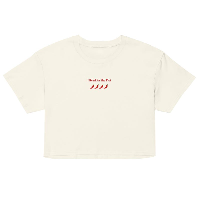 I Read for the Plot Crop Top (Light Colors) | Spicy Booktok Shirt | Romantasy Reader Tee | Fantasy Book Lover Shirt