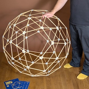 Snub Dodekaeder Geometrie-Set – 3D-Konstruktionspuzzle für Experten, 210 Teile, STEM-Bauspielzeug aus Holz, Mathematische Skulptur, Geschenk für Erwachsene