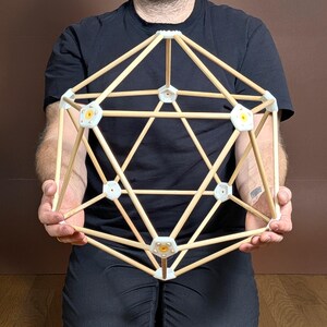 Icosaedron Kit - 3D Puzzle für Erwachsene | baubares Geometrie Modell | STEM Spielzeug | Keine Anleitung erforderlich