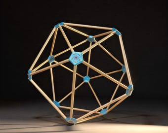 Icosaëder-set – 3D-puzzel voor volwassenen | Bouwbaar geometrisch model | STAM-speelgoed | Geen instructies nodig