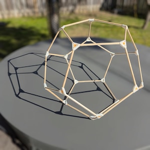 Dodekaeder-kit – 3D-pussel för vuxna | Byggbar geometrimodell | STEM-leksak | Inga instruktioner behövs
