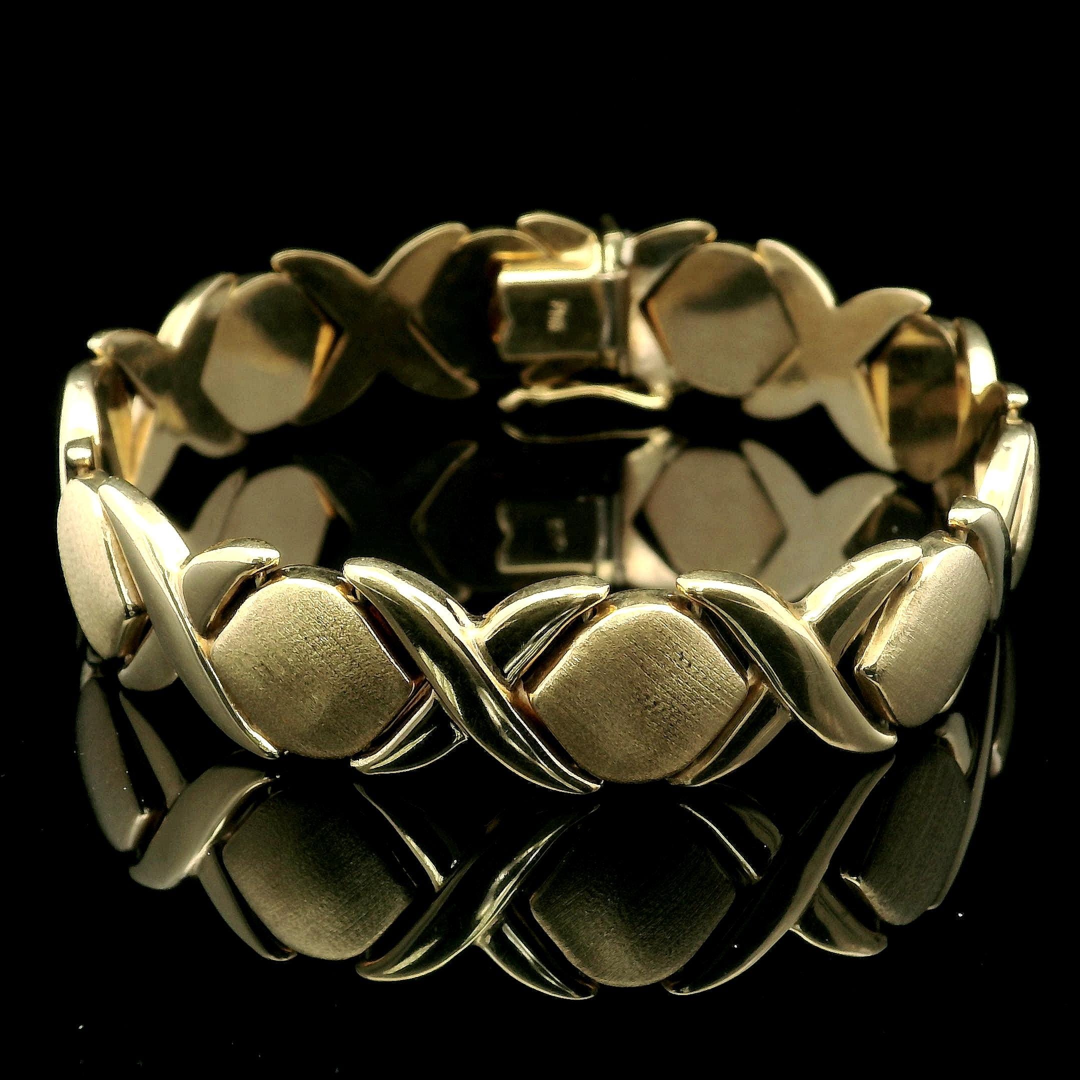 XO Bracelet. 14k Yellow Gold. - Etsy