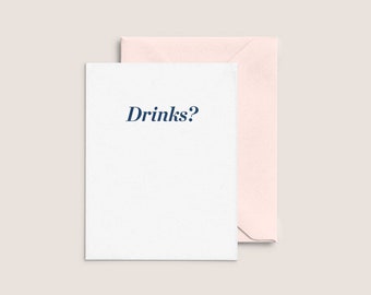 Drinks?  |  Letterpress Card