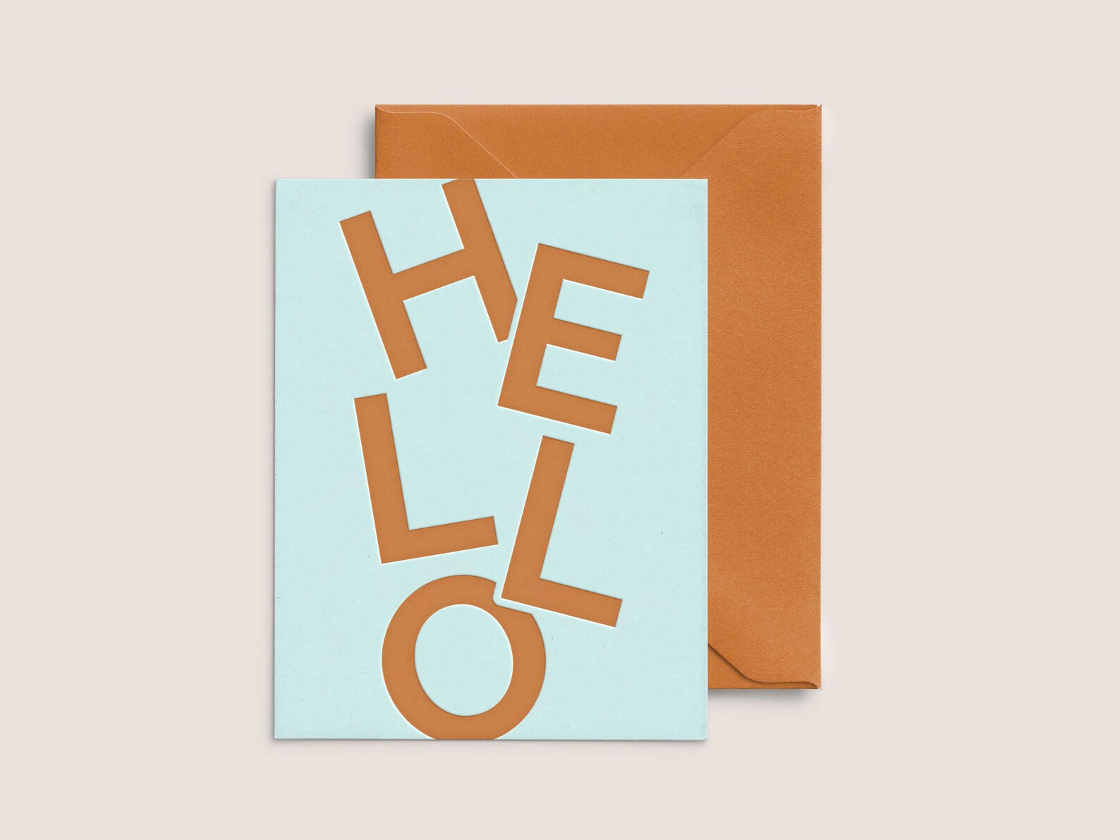 Hello | Letterpress Card - Etsy