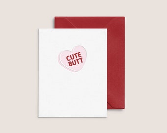 Cute Butt  |  Letterpress Valentine Card