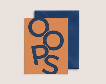 Oops  |  Letterpress Card