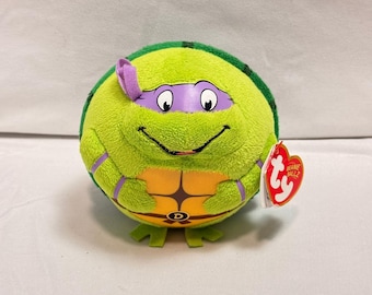 Ty Beanie Ballz Donatello Teenage Mutant Ninja Turtles TMNT Plysch 5 tum 2013