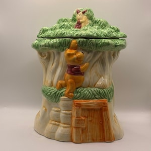 ウィニー・ザ・プー ツリーハウス 陶器製クッキージャー Vintage Winnie the Pooh Cookie Jar - Etsy