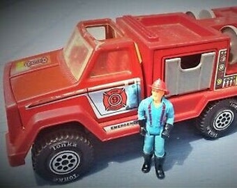 Tonka Red Fire Truck Rescue Metal plastic Rare 1978 Vintage W