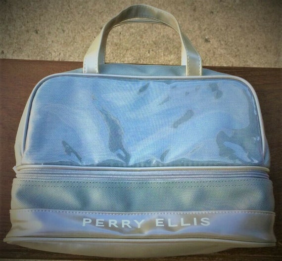 Bolso de mano Perry Ellis gris plata Y bolso transparente Bolsa de regalo Rare Clean Etsy Mexico