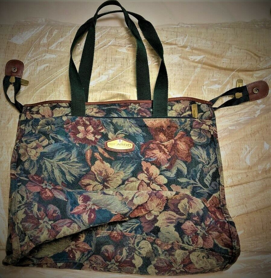 Ricardo Beverly Hills Large Floral Tote Bag Purse Etsy Canada