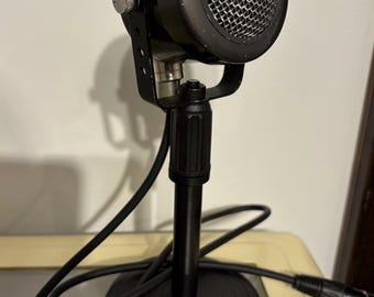 Vintage Turner 999 Model Dynamic Microphone Clean & WORKING On Desk Stand!