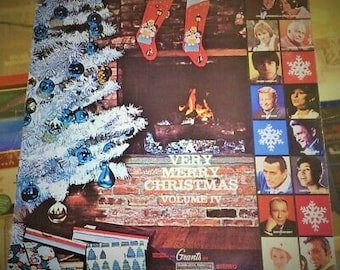 LP Vintage A Very Merry Christmas Volume IV Grants Columbia Stereo