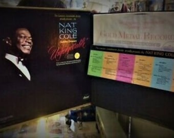 LP Vintage Nat King Cole By Longines Box Set Golden Treasury "Unforgettable"