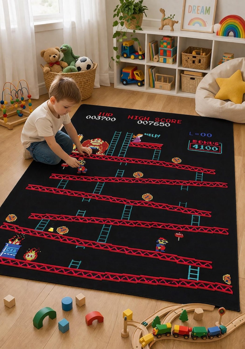 8 Bit Rug Retro Arcade Rug – Pixel Game Carpet, 8 Bit Nostalgia Gaming Carpet - Etsy