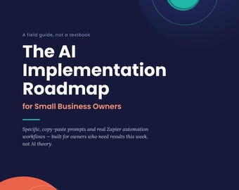 AI Business Guide für Small Business Besitzer ChatGPT Prompts & Zapier-Automation-Vorlagen 50-seitige PDF-Arbeitsmappe, sofortiger Download