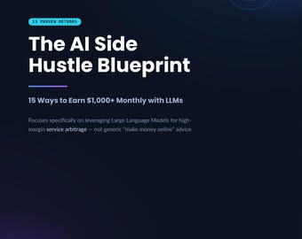 AI Side Hustle Blueprint 15 Möglichkeiten, Geld zu verdienen mit ChatGPT AI Geschäftsideen PDF RatgeberPassives Einkommen Ebook Digitaler Download