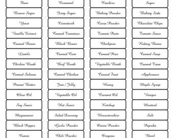 Printable Food Pantry Labels | 5 Classic Fonts, Avery 5167 (Instant Download PDF)