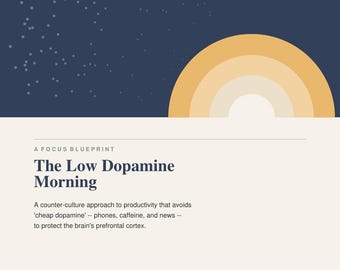 Low Dopamin-Morgen-Routine-Anleitung PDF Dopamin-Entgiftung Printable Fokus & Produktivität Ebook Digital Selbsthilfe Download