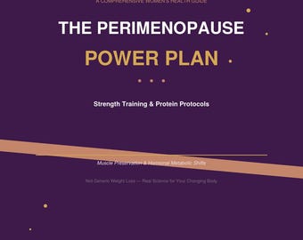 Perimenopause Trainings- und Ernährungsleitfaden PDF Krafttraining Proteinplan für Frauen Abnehmen Digital Download