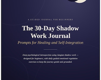 30-Tage Schattenarbeit Journal PDF druckbares Selbstfindungs Arbeitsbuch für Anfänger Jungian Schattenarbeit fordert emotionale Heilung & Mindfull auf