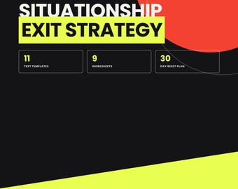 Situationship Ausstiegsstragie | Bruch & Klarheit Arbeitsbuch | Textvorlagen für harte Gespräche | Digitale Selbsthilfeanleitung PDF