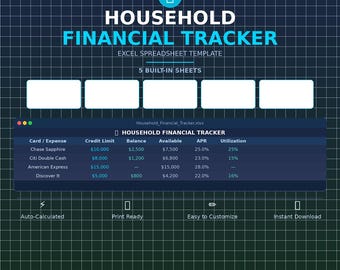Home-Finance-Dashboard-Spreadsheet Budget-Planer, Ersparnis-Schulden-Tracker Google Sheets & Excel Minimalistische digitale Vorlage