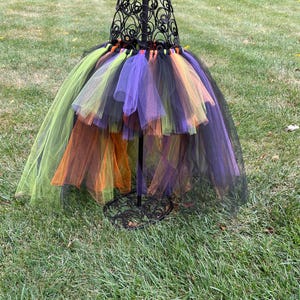 High Low Halloween Tutu witch tutu High-low skirt hi low tutu witch costume hi lo black tutu
