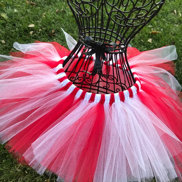 Candy Cane tutu red and white tutu adult Christmas tutu baby Christmas tutu white and red skirt